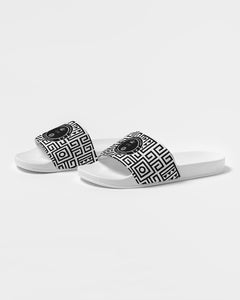 black and white C.Y.C Men's Slide Sandal