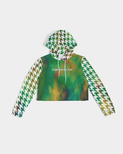 Houndstooth Women's Cropped Hoodie