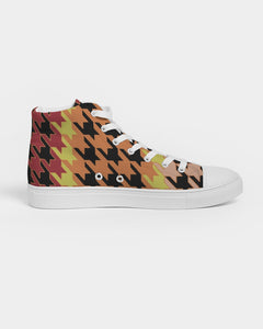 FALL Houndstooth Women's Hightop Canvas Shoe