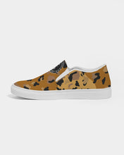 Load image into Gallery viewer, Brown cheetah Women&#39;s Slip-On Canvas Shoe