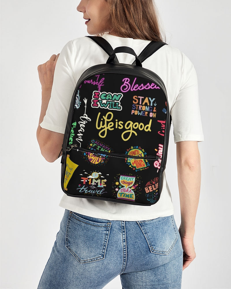 Collage Classic Faux Leather Backpack