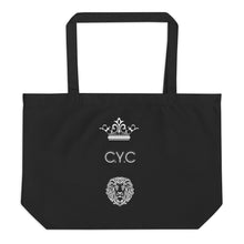 Load image into Gallery viewer, Large Black C.Y.C organic tote bag