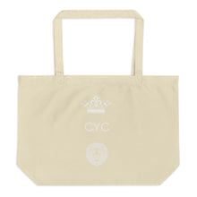 Load image into Gallery viewer, Large Black C.Y.C organic tote bag