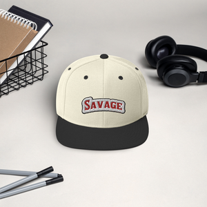 Savage Backwood Design logo Snapback Hat