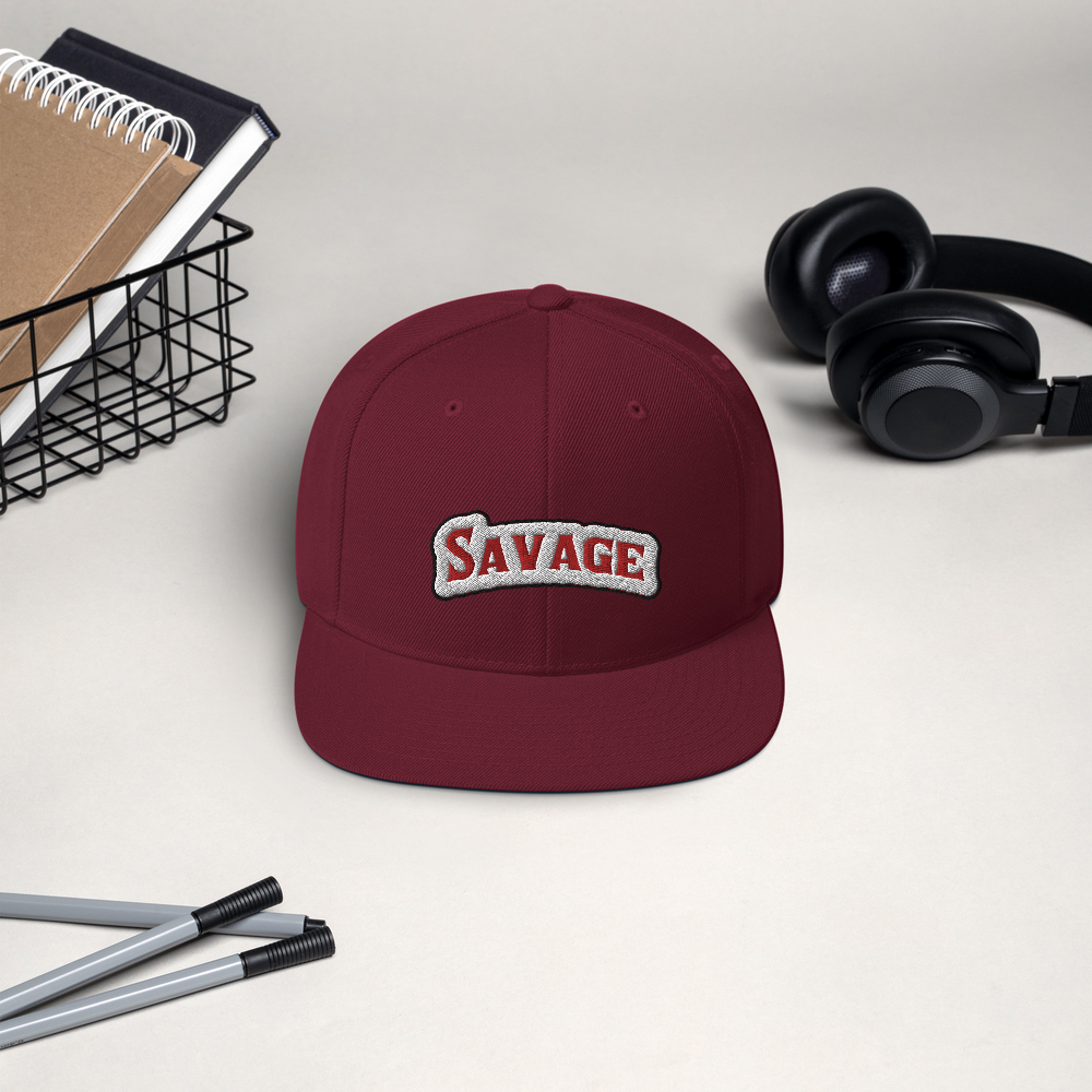 Savage Backwood Design logo Snapback Hat