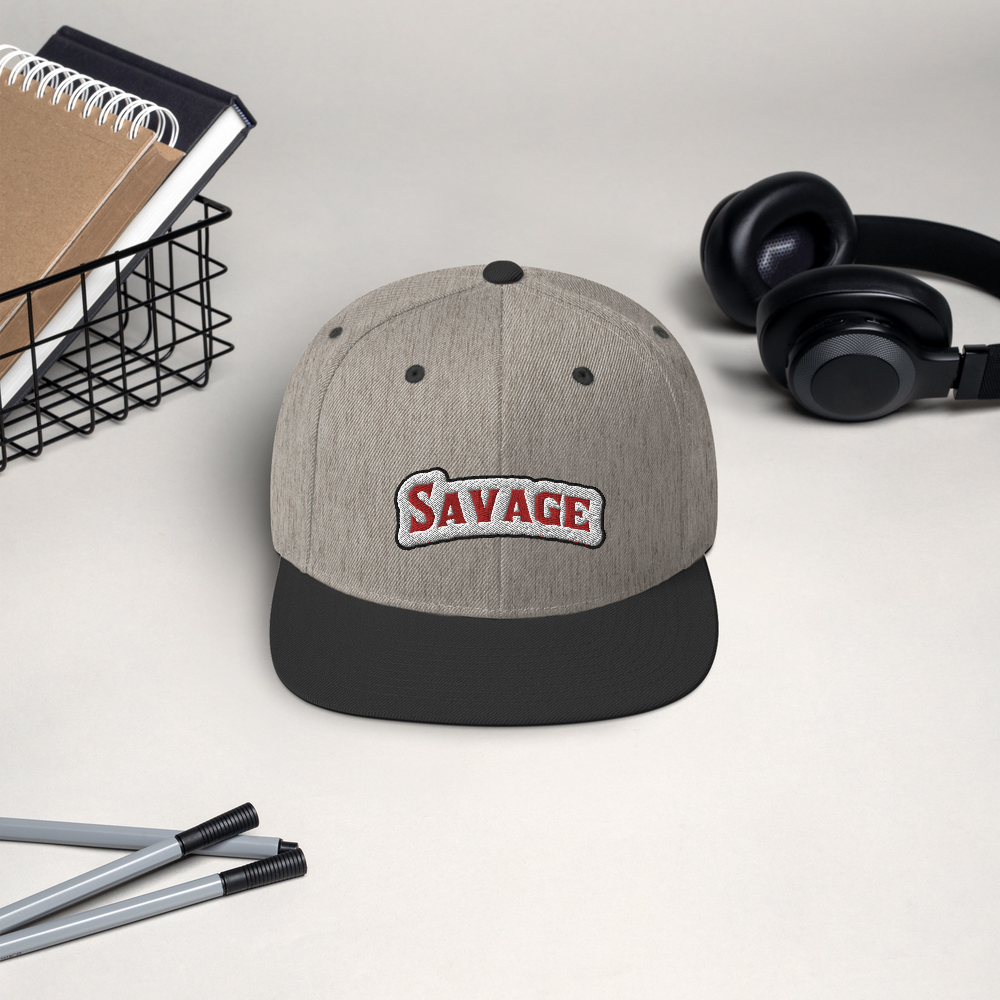 Savage Backwood Design logo Snapback Hat