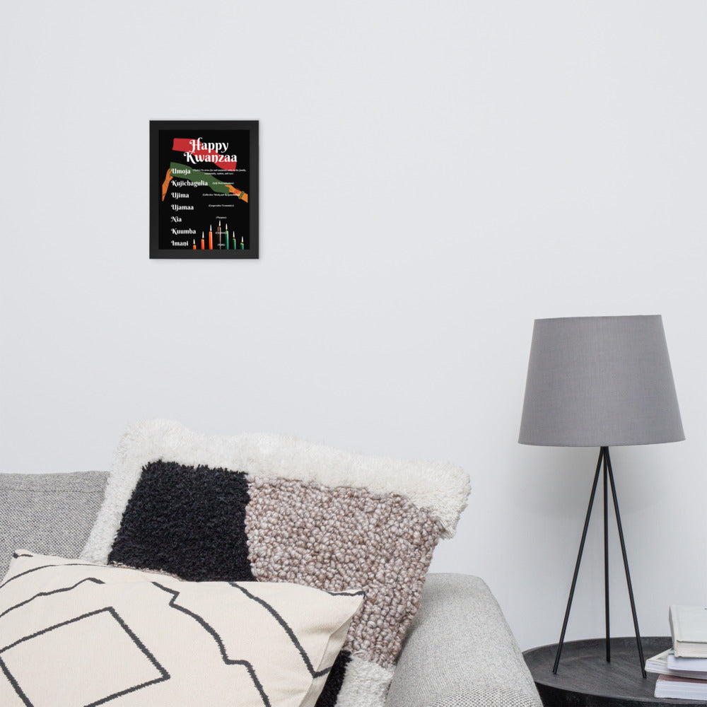 Happy Kwanzaa Framed Wall photo paper poster